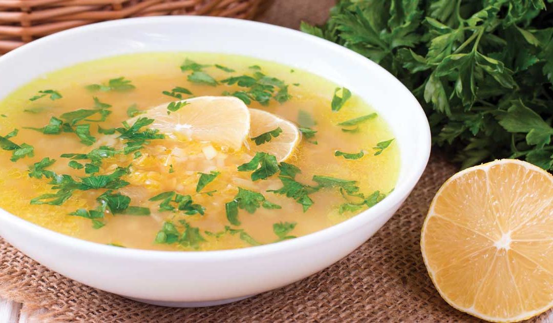 Lemony “Chickenless” Rice Soup